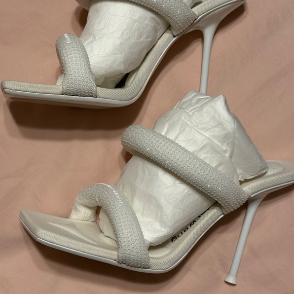Alexander Wang white Juliet crystal heels (white) - Picture 9 of 15